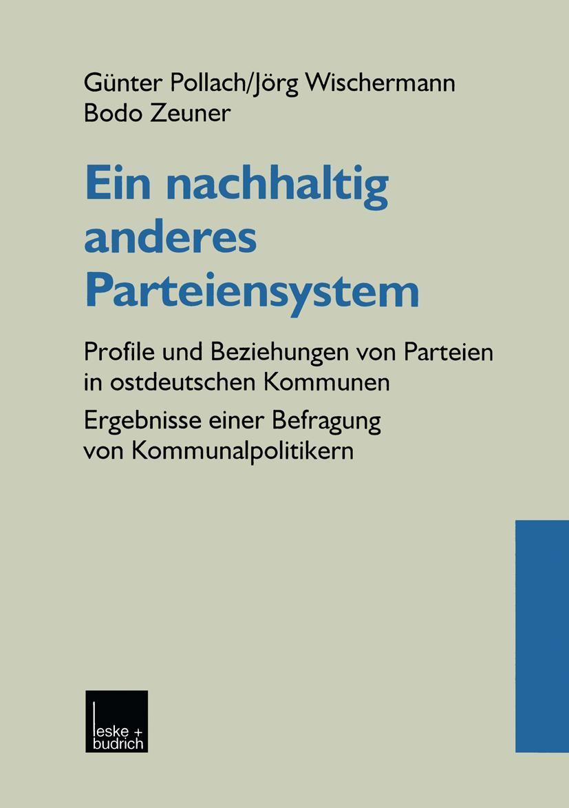 Vorderes Coverbild Ein nachhaltig anderes Parteiensystem