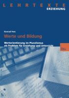 Vorderes Coverbild Werte und Bildung
