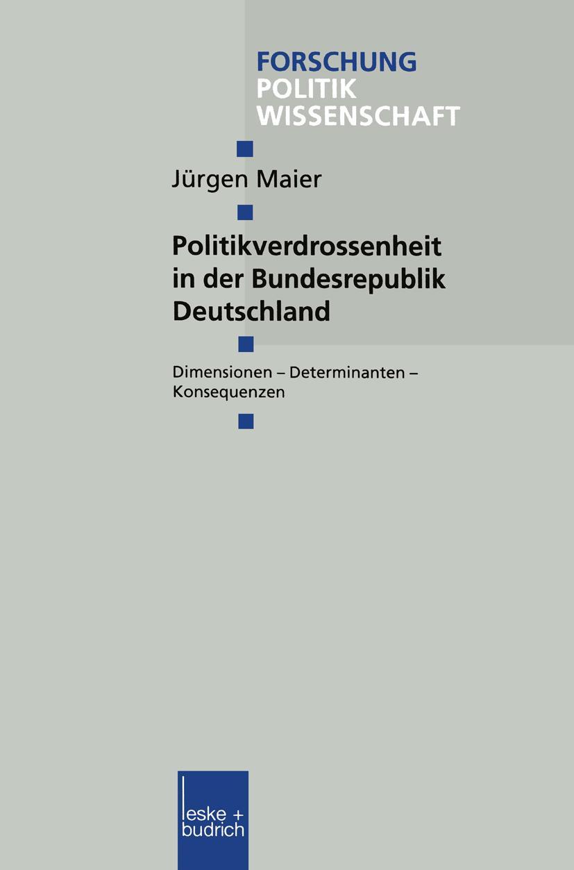 Vorderes Coverbild Politikverdrossenheit in der Bundesrepublik Deutschland