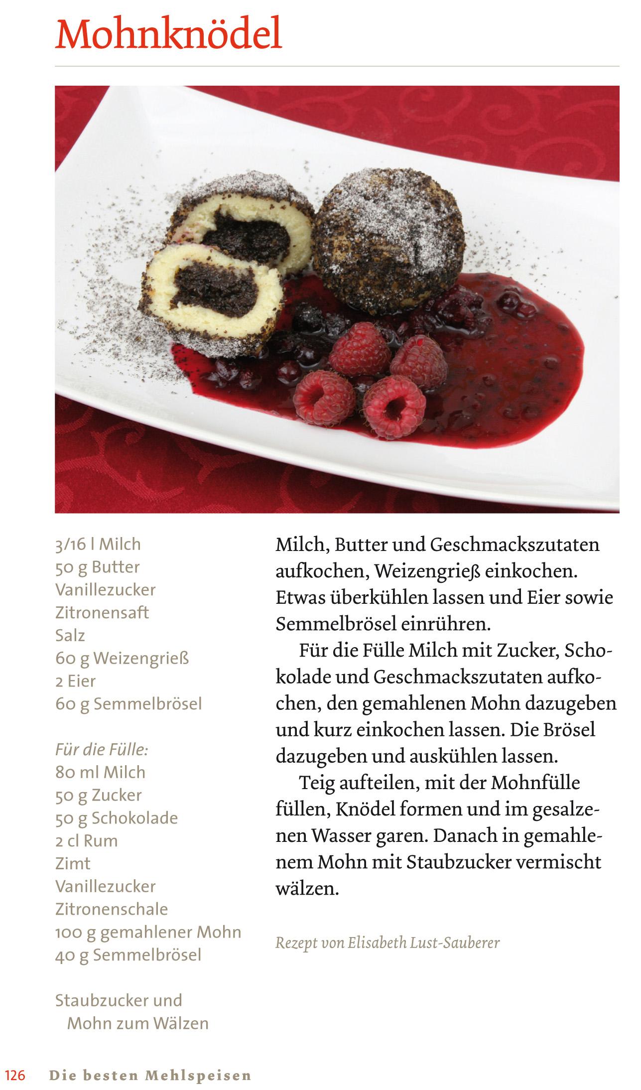 Beispielinhalt (Bild) Die besten Mehlspeisen der österreichischen Bäuerinnen