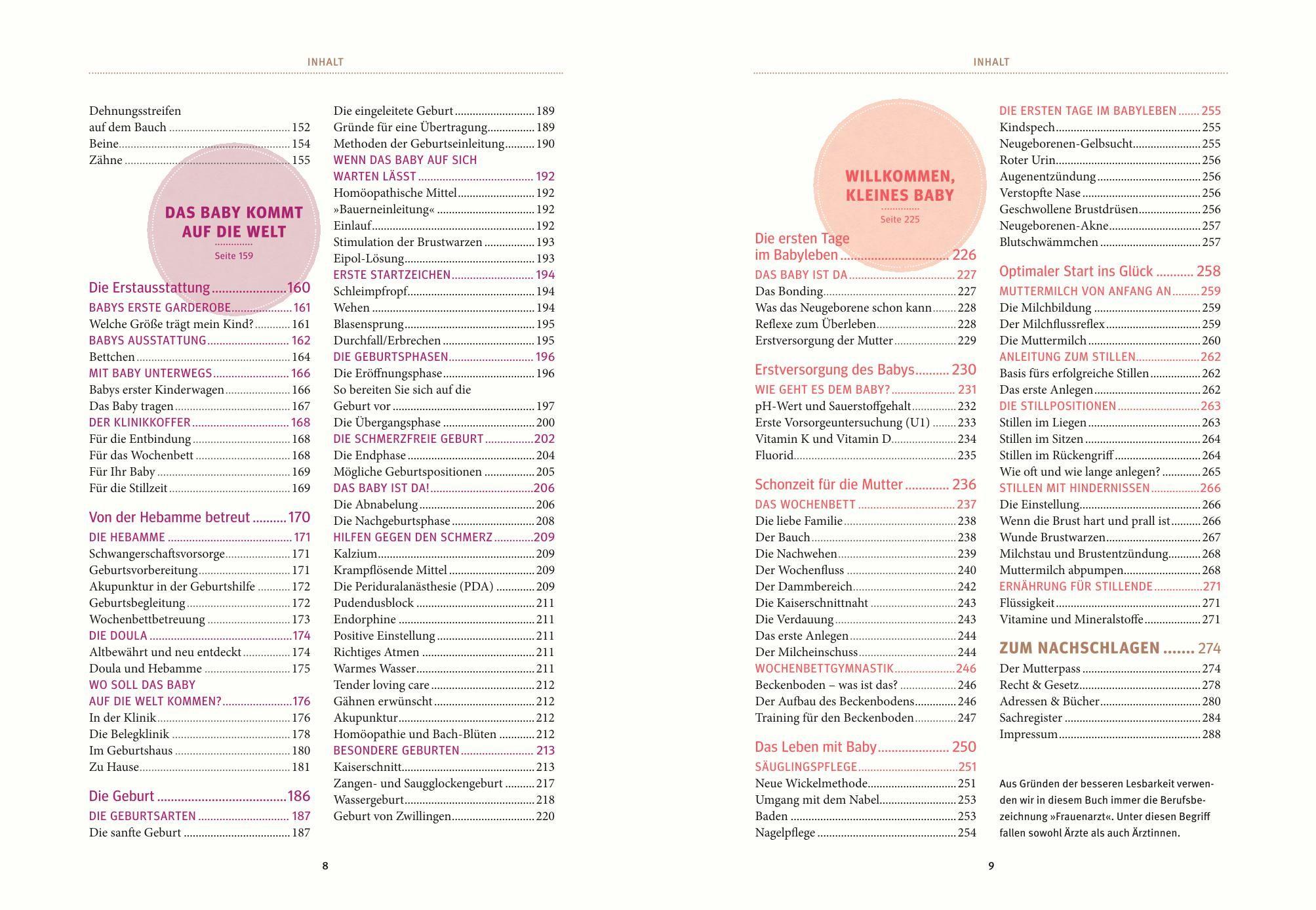 Beispielinhalt (Bild) Schwangerschaft und Geburt