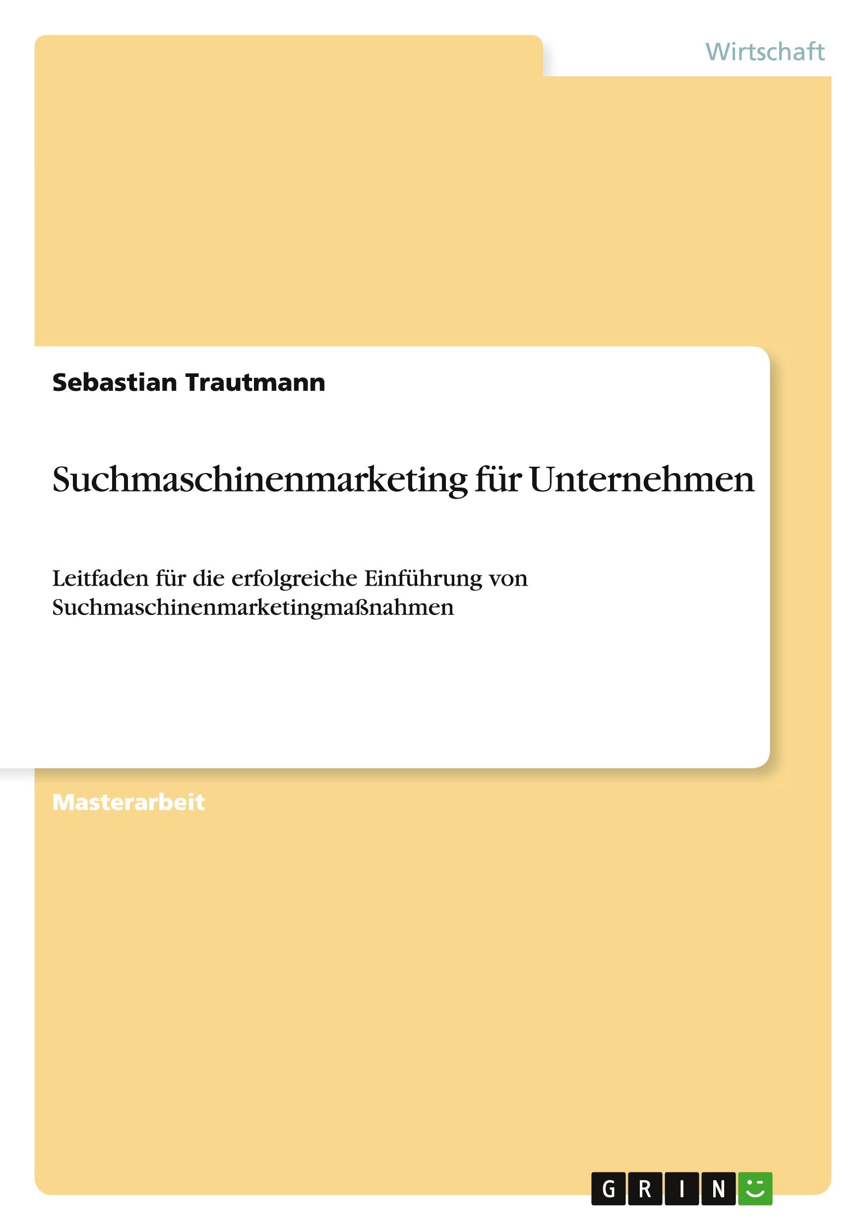 Vorderes Coverbild Suchmaschinenmarketing für Unternehmen