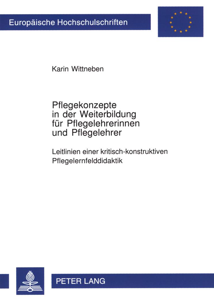Vorderes Coverbild Pflegekonzepte in der Weiterbildung für Pflegelehrerinnen und Pflegelehrer