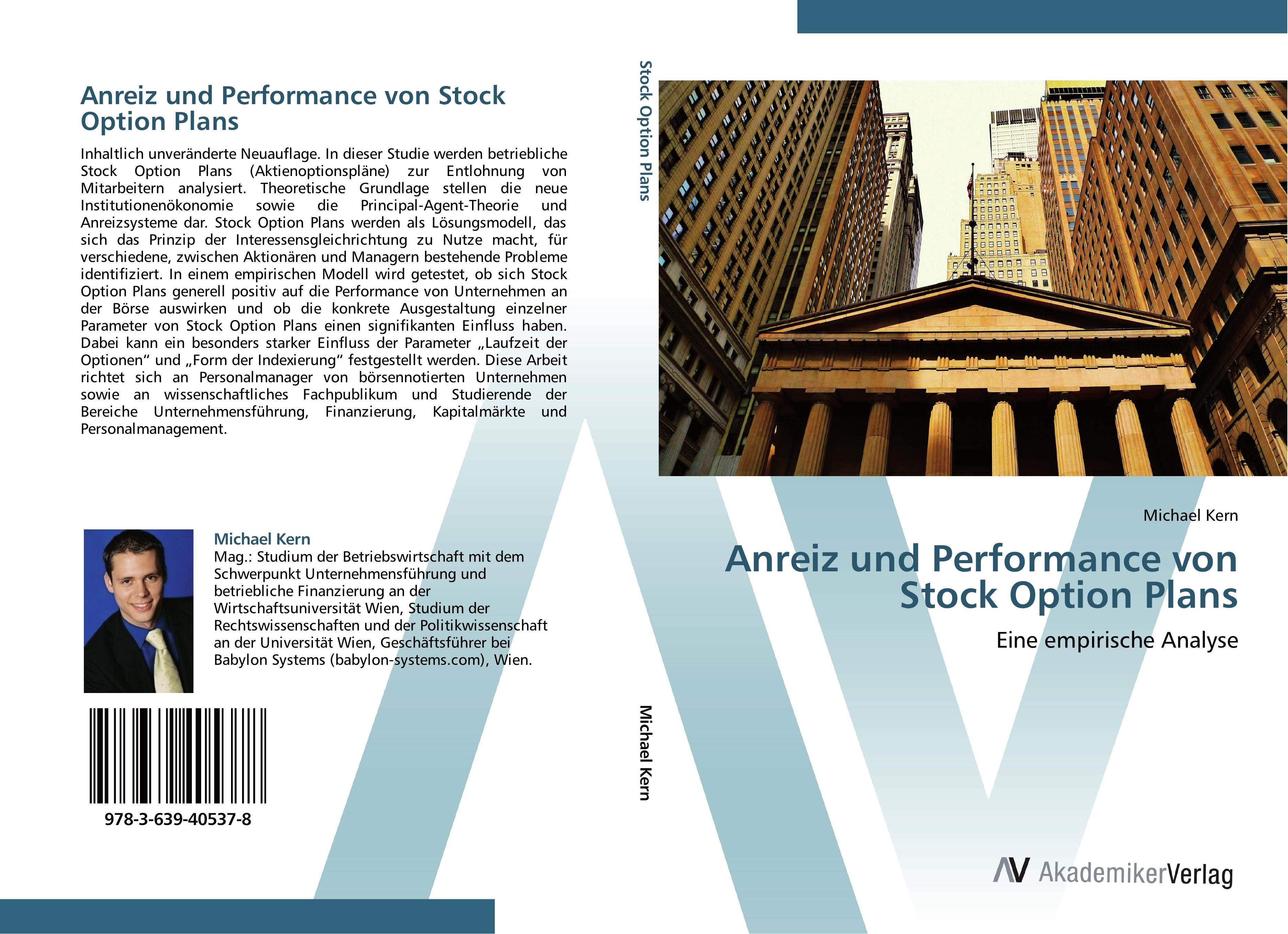 Vorderes Coverbild Anreiz und Performance von Stock Option Plans