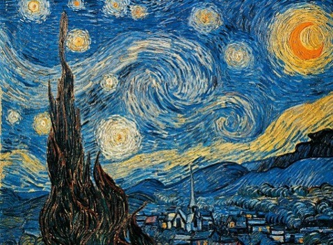 Vorderes Coverbild Vincent Van Gogh -  Sternennacht. Puzzle 1000 Teile