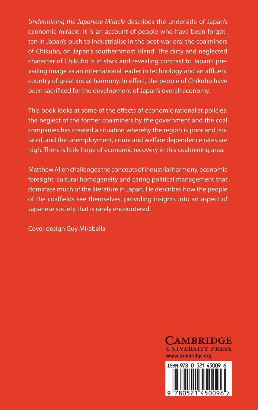 Rückseitencover Undermining the Japanese Miracle