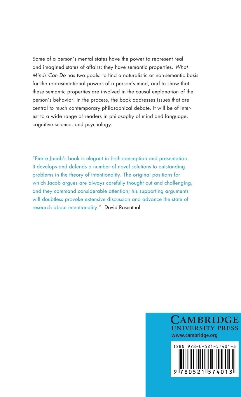 Rückseitencover What Minds Can Do