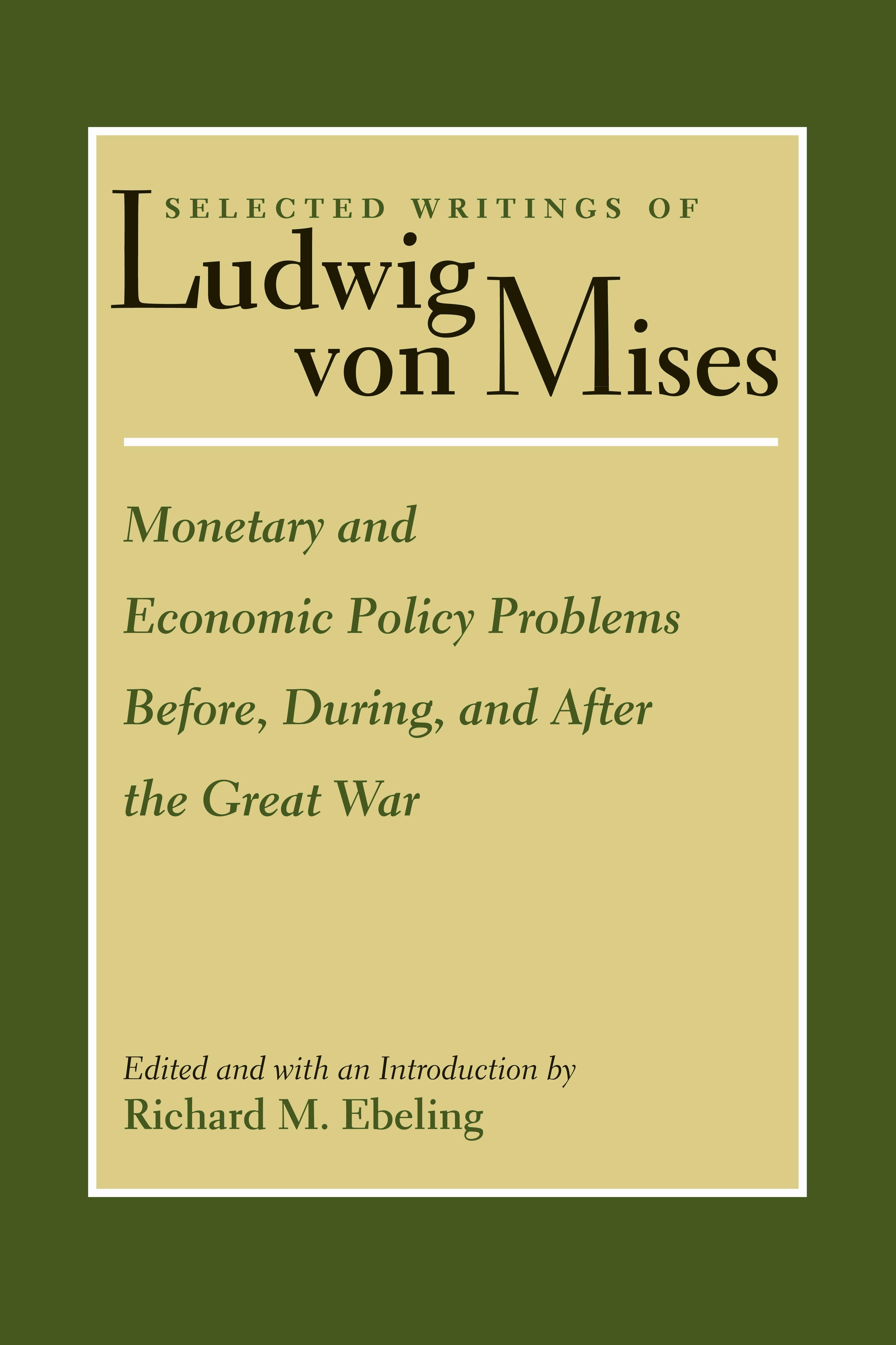 Vorderes Coverbild Monetary and Economic Policy Problems Before, During, and After the Great War