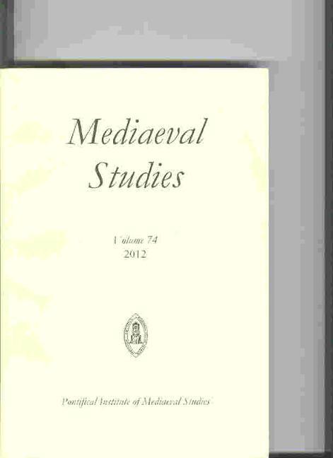 Vorderes Coverbild Mediaeval Studies, Volume 74
