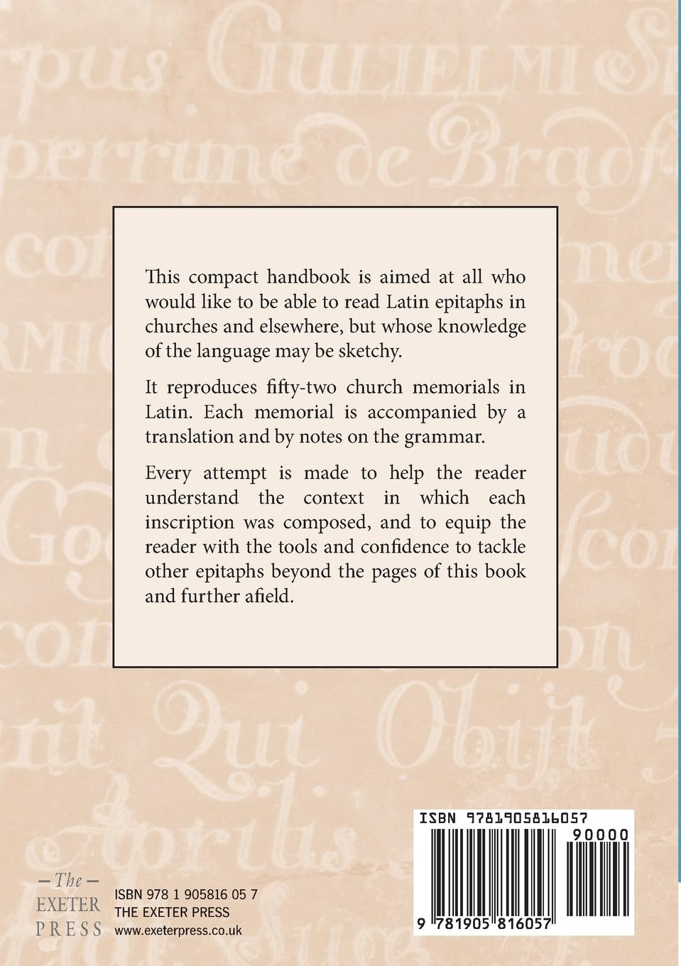 Rückseitencover Reading Latin Epitaphs