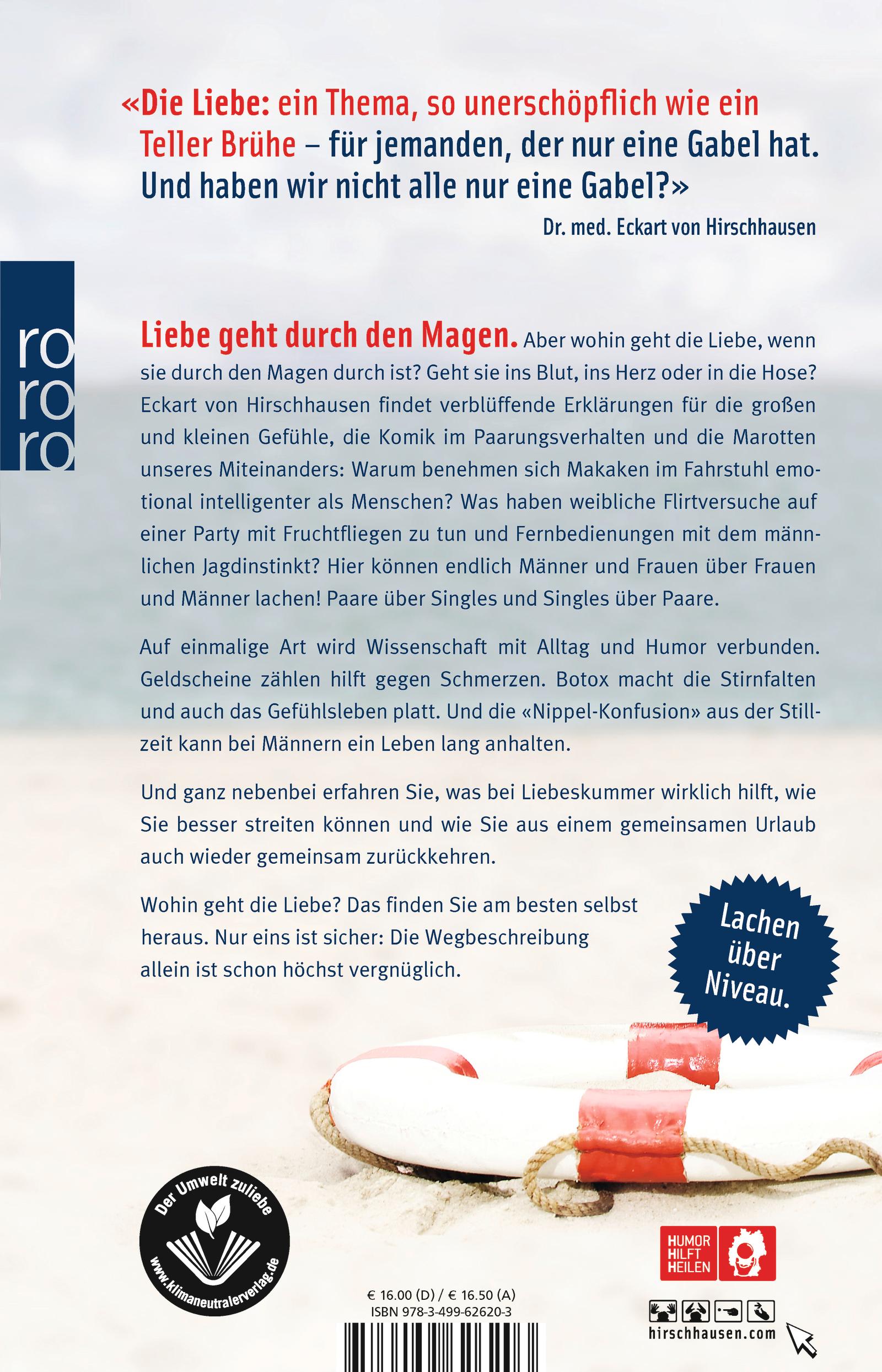 Rückseitencover Wohin geht die Liebe, wenn sie durch den Magen durch ist?