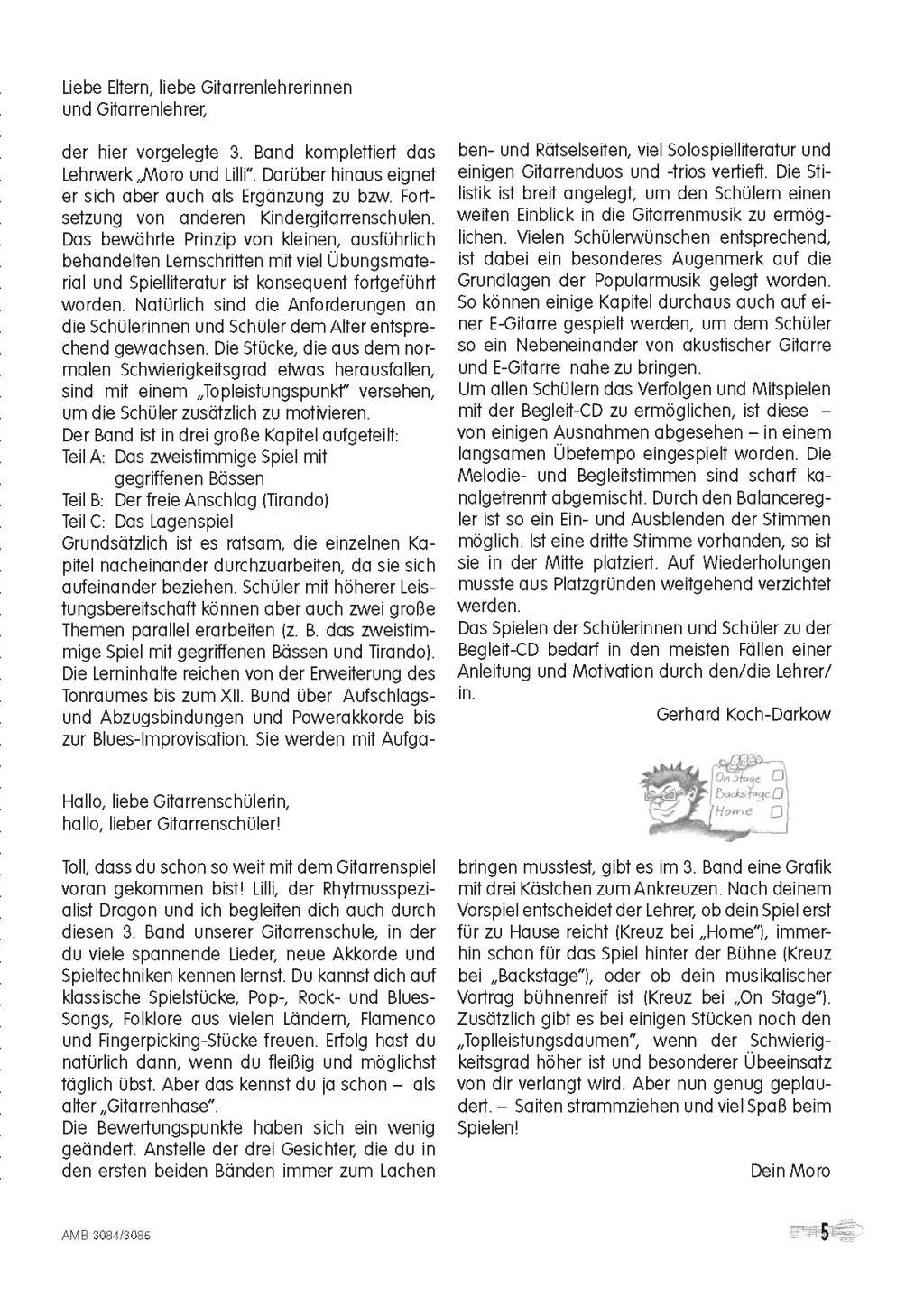 Beispielinhalt (Bild) Moro und Lilli. Band 3. Mit CD