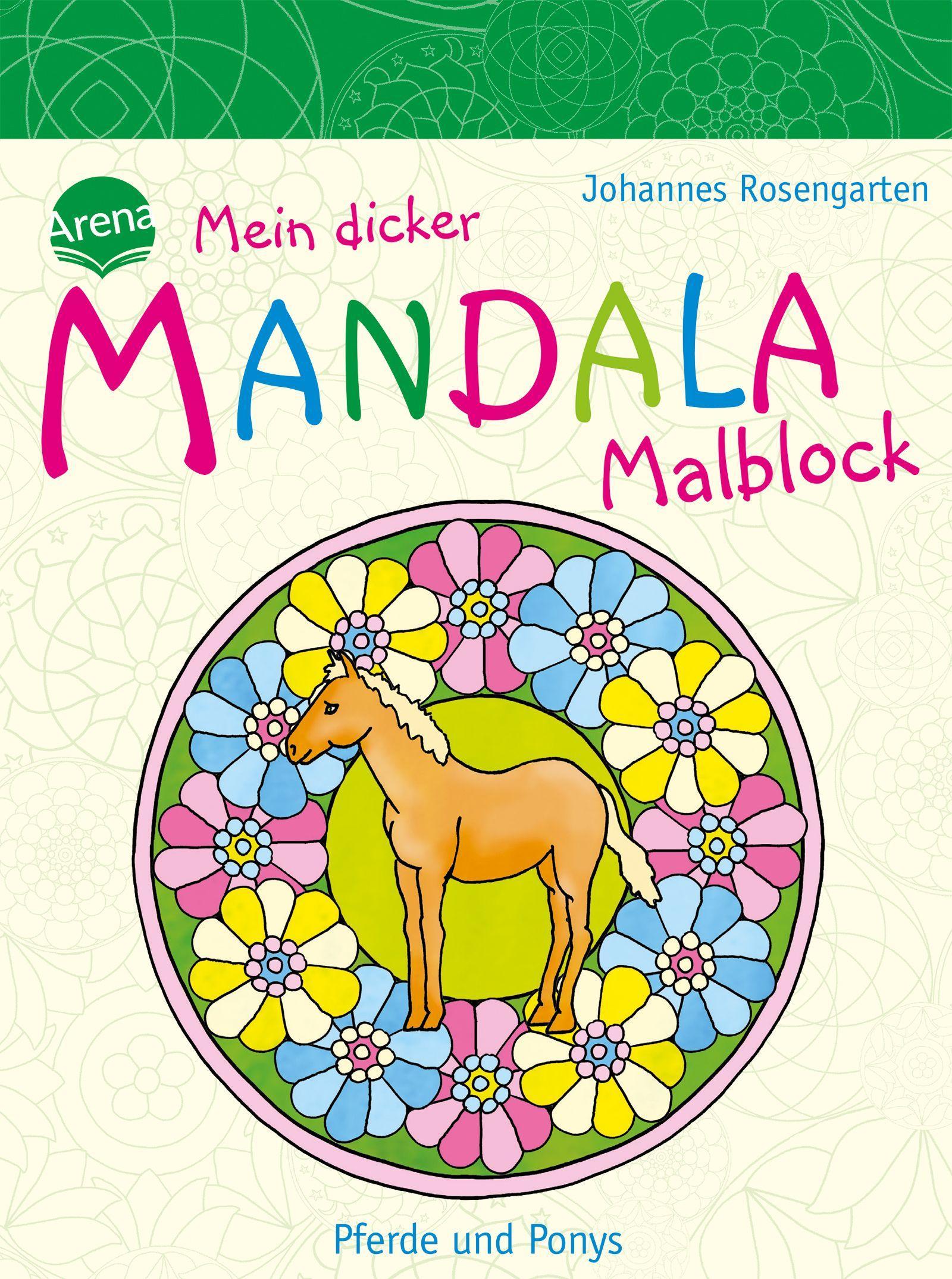Vorderes Coverbild Mein dicker MANDALA Malblock: Pferde und Ponys