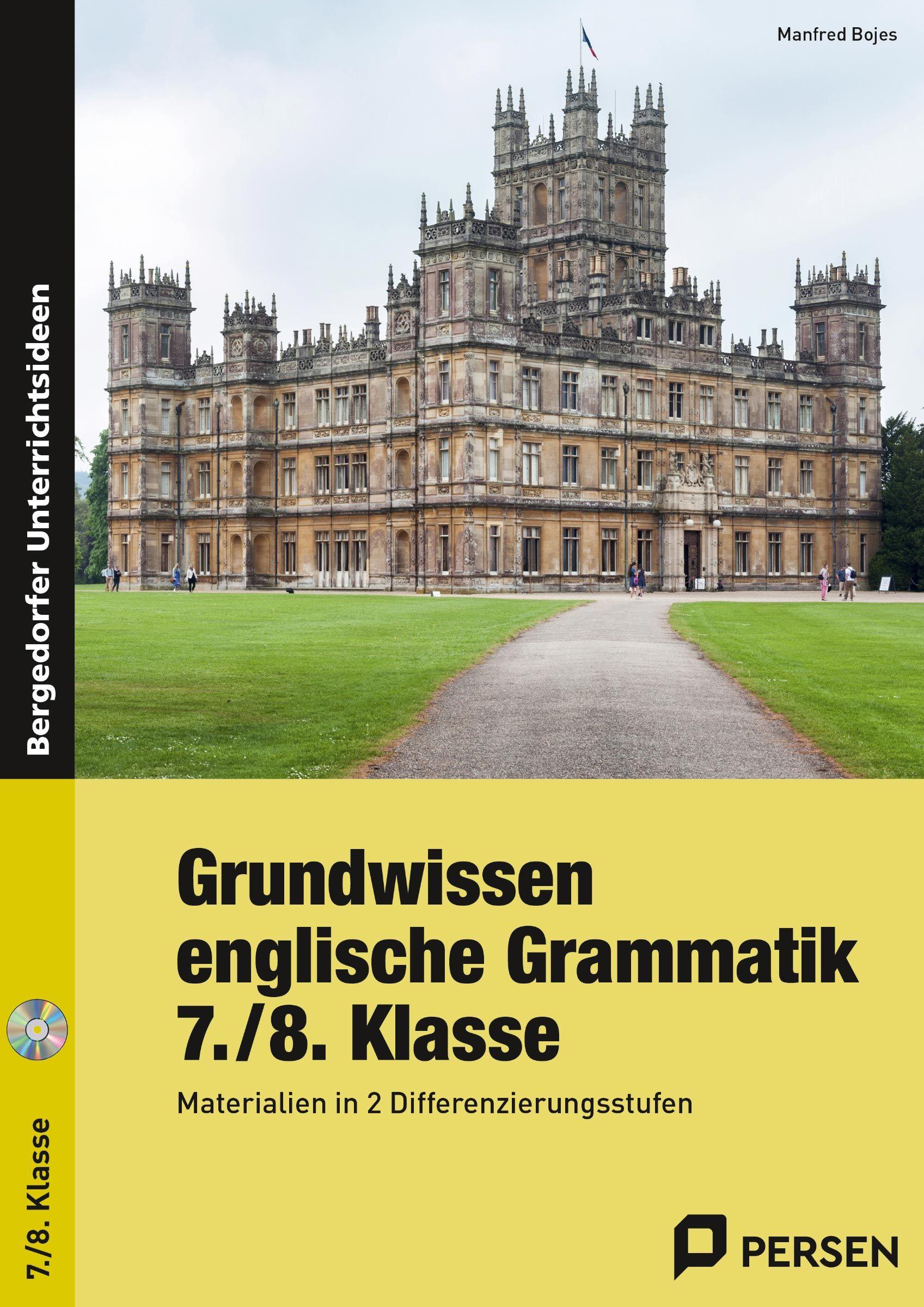 Vorderes Coverbild Grundwissen englische Grammatik 7./8.Klasse