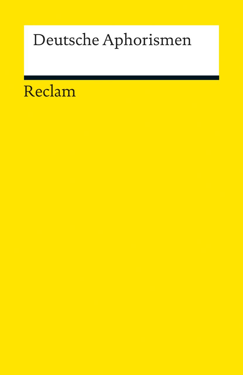 Vorderes Coverbild Deutsche Aphorismen