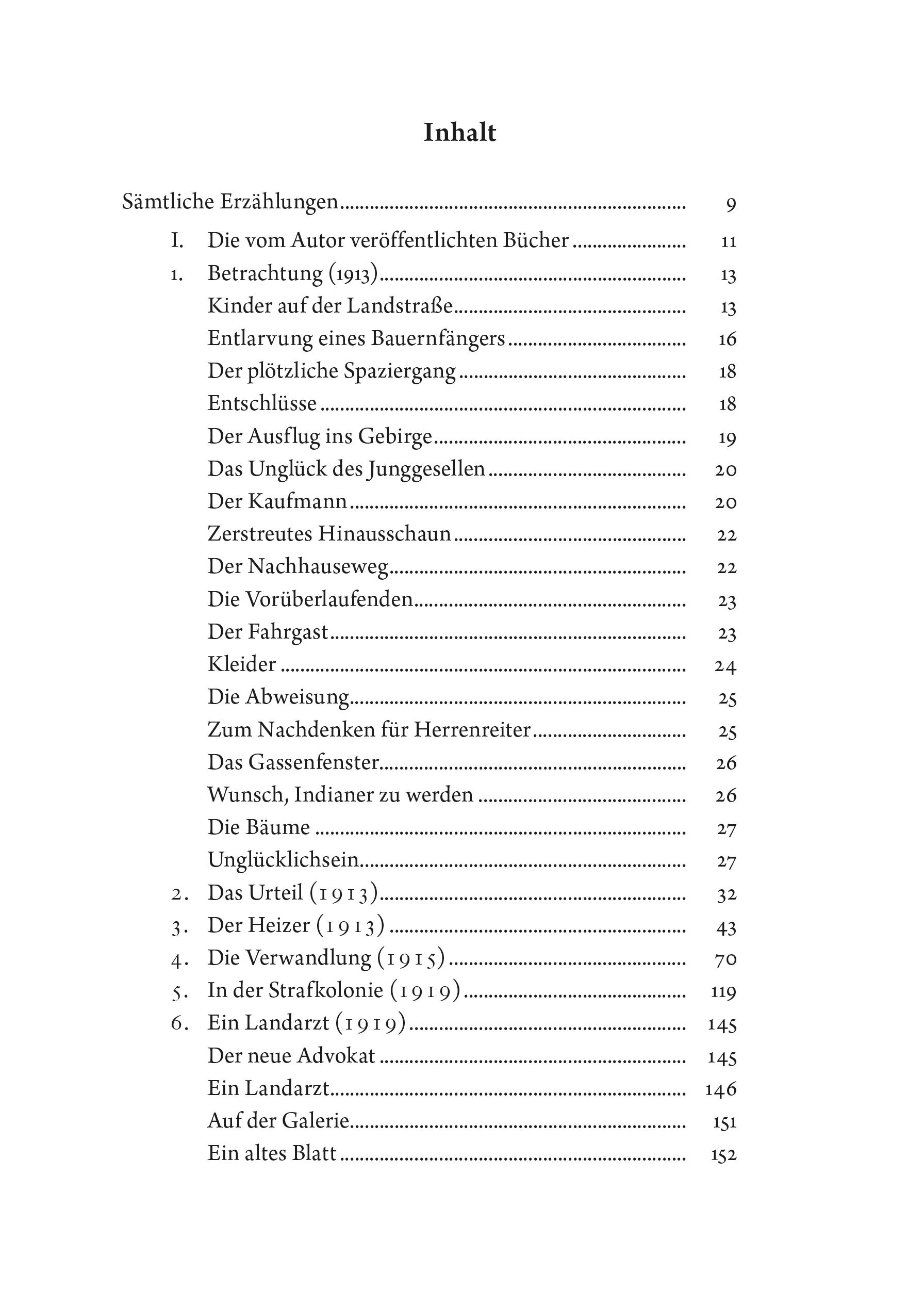Beispielinhalt (Bild) Franz Kafka - Gesammelte Werke  (Iris®-LEINEN mit goldener Schmuckprägung)