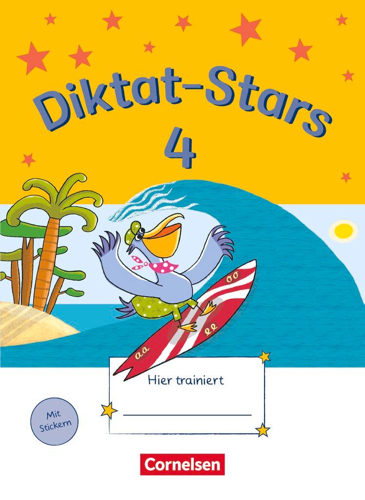Vorderes Coverbild Diktat-Stars 4. Schuljahr. Übungsheft
