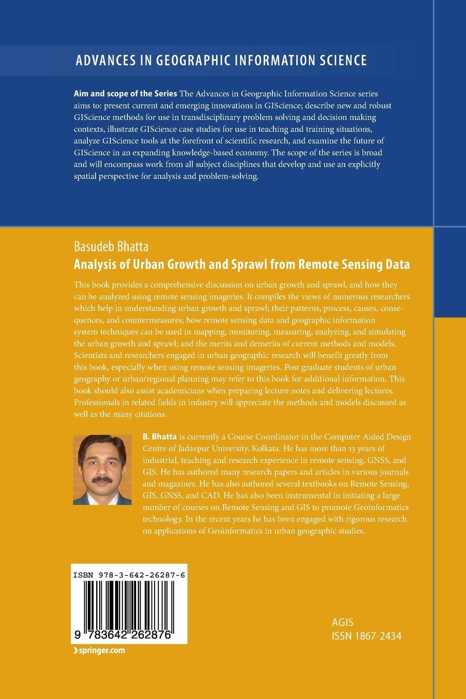 Rückseitencover Analysis of Urban Growth and Sprawl from Remote Sensing Data