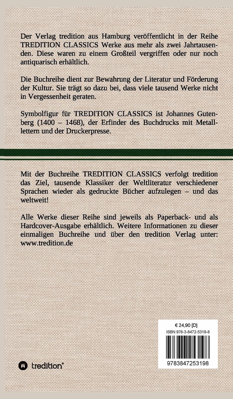 Rückseitencover Henrich Stillings Jugend