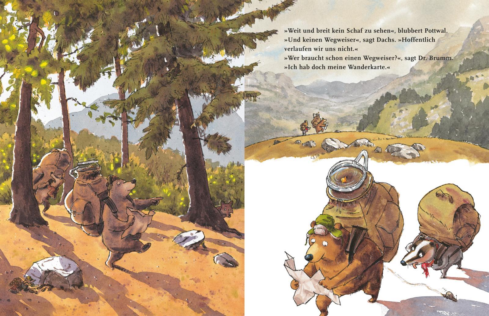 Beispielinhalt (Bild) Dr. Brumm geht wandern