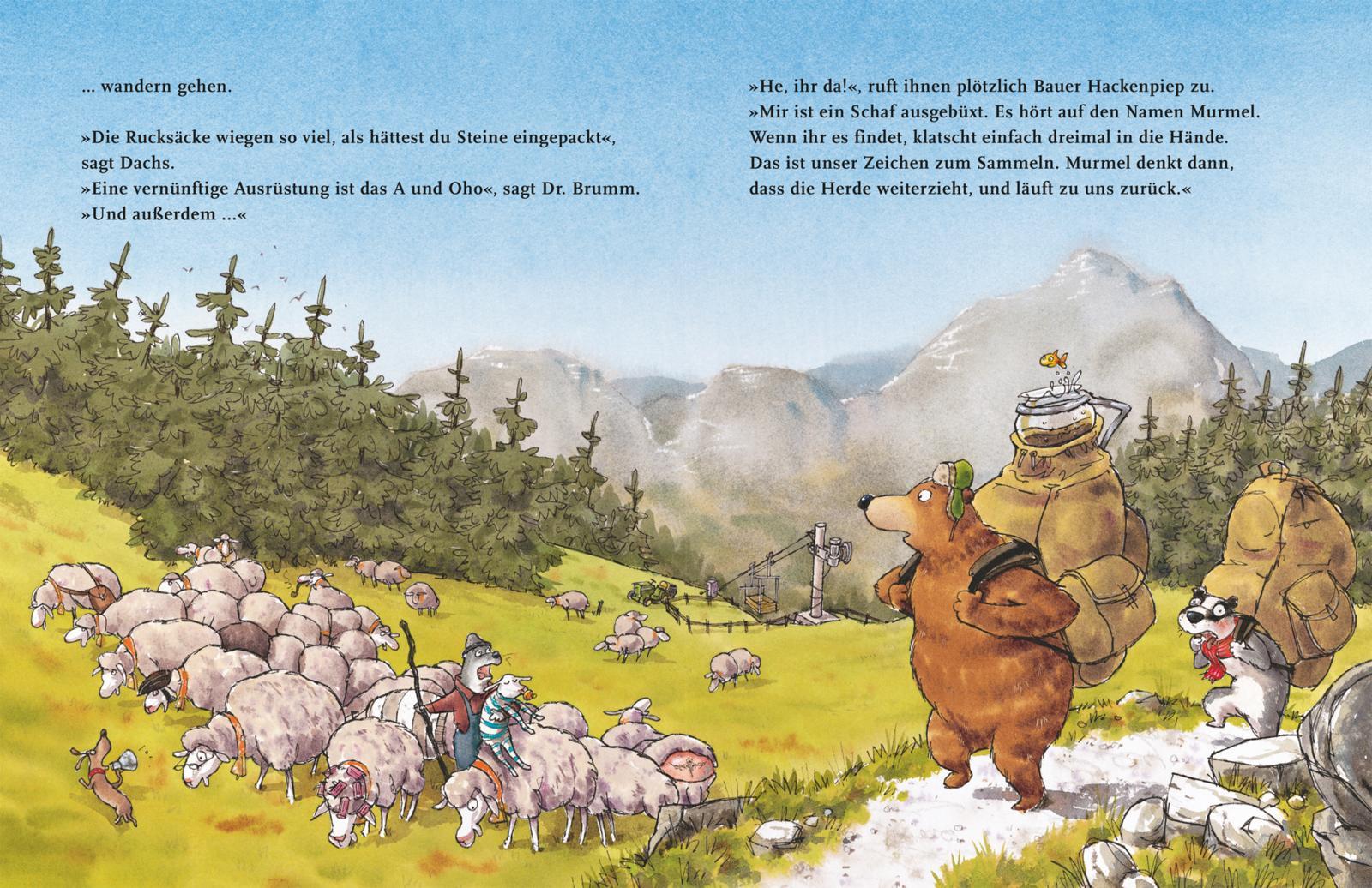 Beispielinhalt (Bild) Dr. Brumm geht wandern
