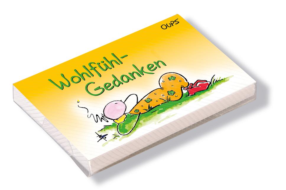 Vorderes Coverbild Oups Kärtchenbox - "Wohlfühlgedanken"
