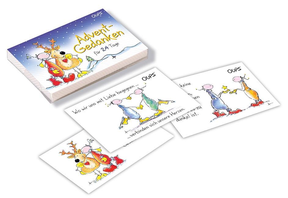 Beispielinhalt (Bild) Oups Kärtchenbox - "Adventgedanken"