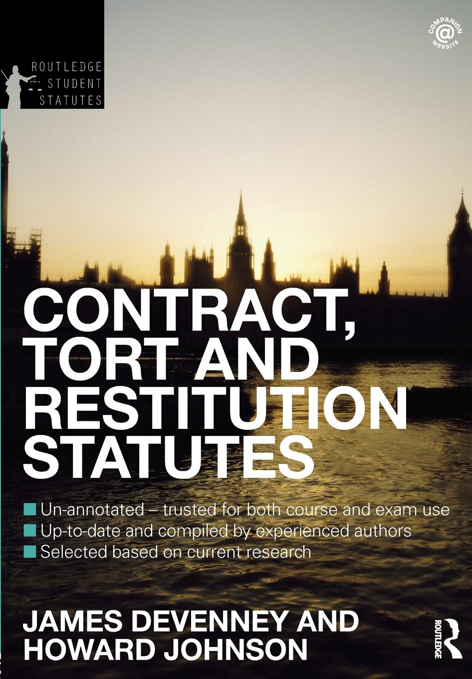 Vorderes Coverbild Contract, Tort and Restitution Statutes 2012-2013