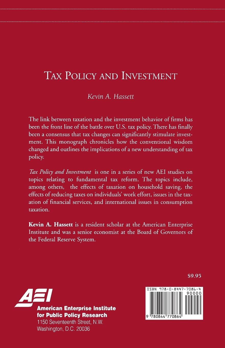 Rückseitencover Tax Policy and Investment