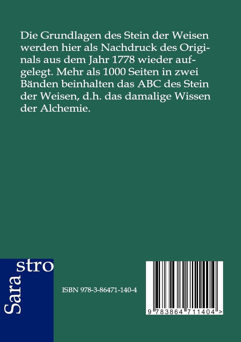 Rückseitencover A.B.C. vom Stein der Weisen