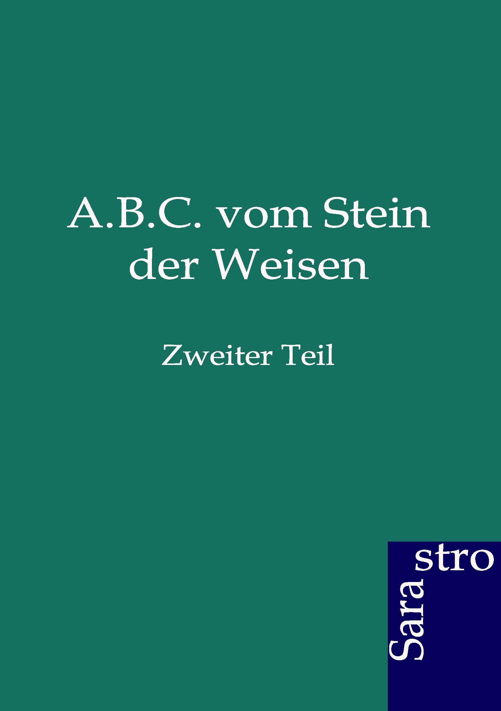 Vorderes Coverbild A.B.C. vom Stein der Weisen