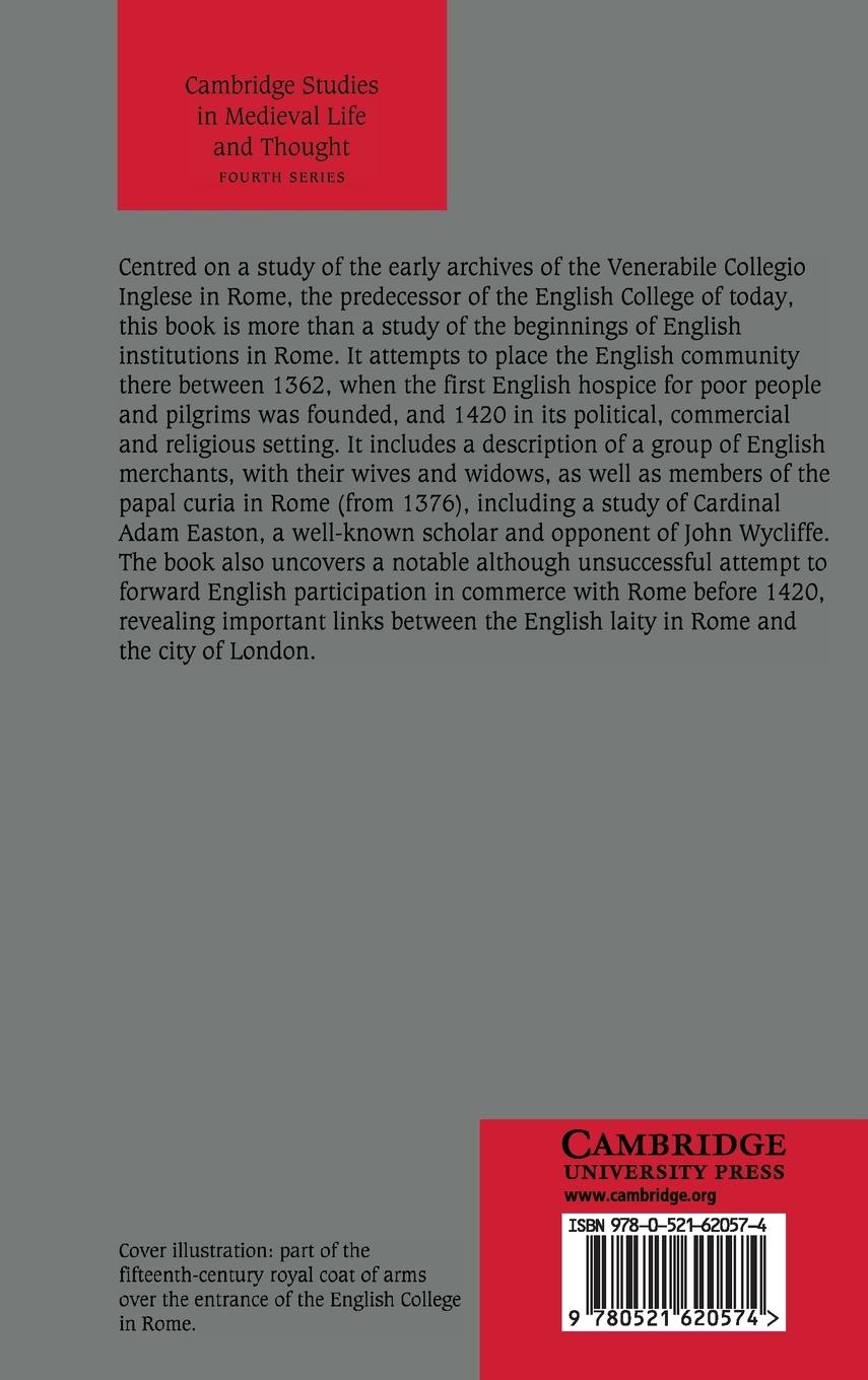 Rückseitencover The English in Rome, 1362-1420