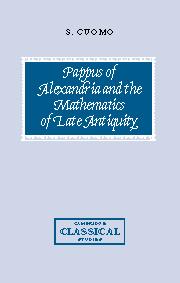 Vorderes Coverbild Pappus of Alexandria and the Mathematics of Late Antiquity