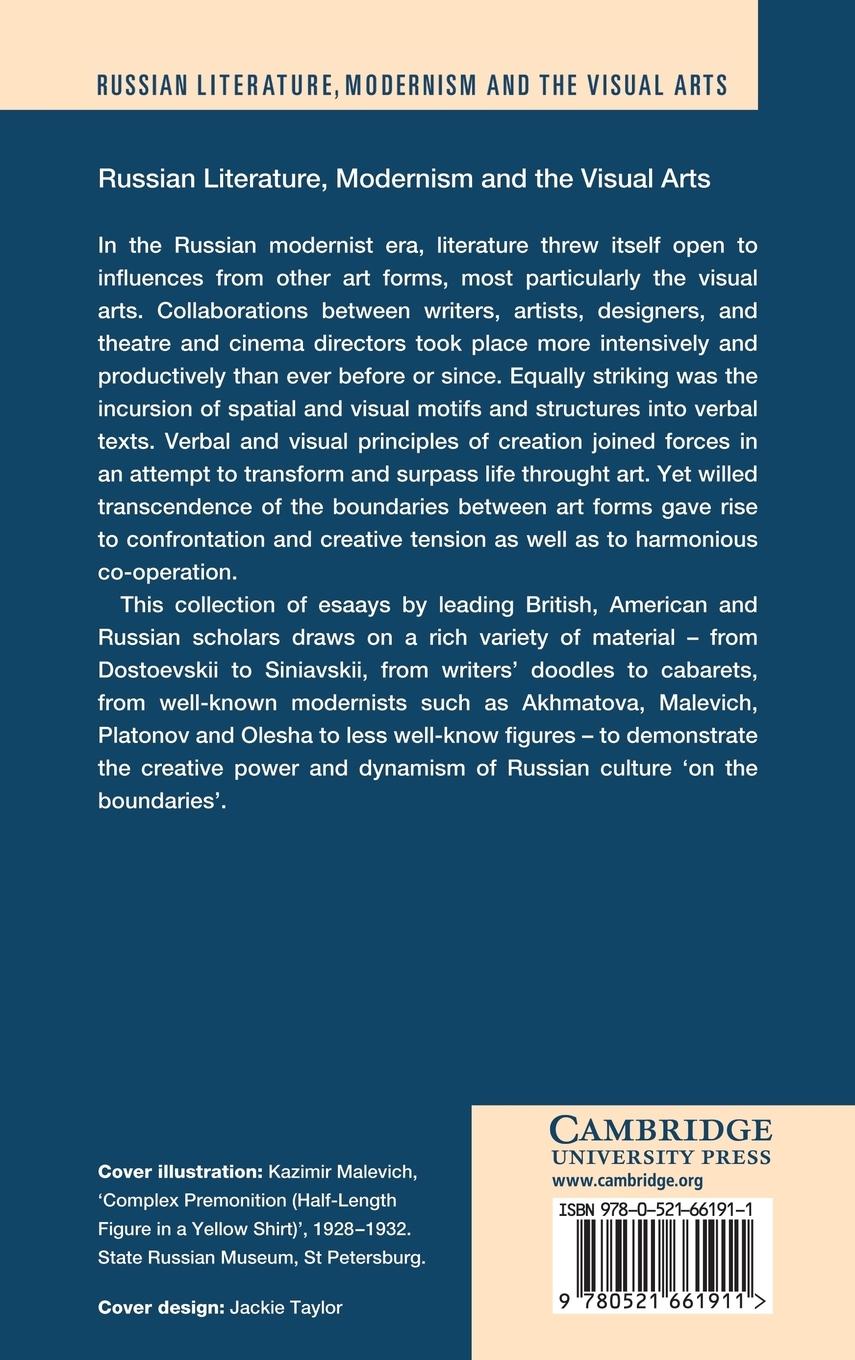 Rückseitencover Russian Literature, Modernism and the Visual Arts