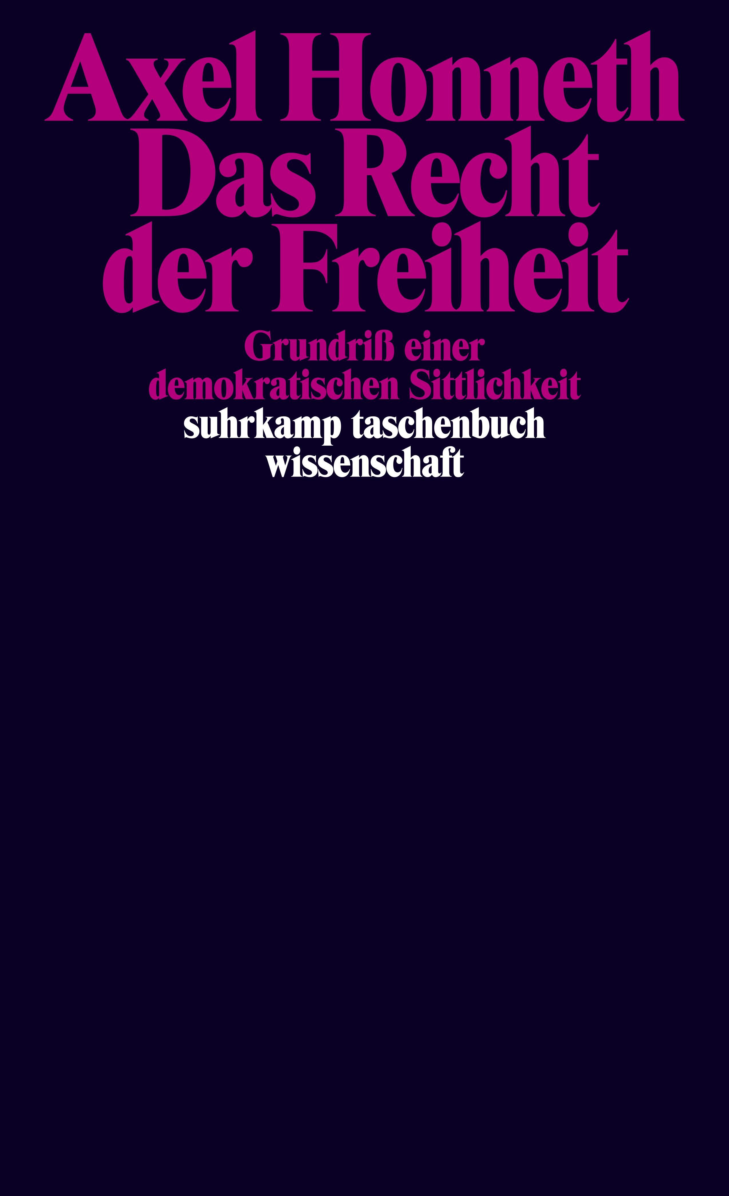 Vorderes Coverbild Das Recht der Freiheit