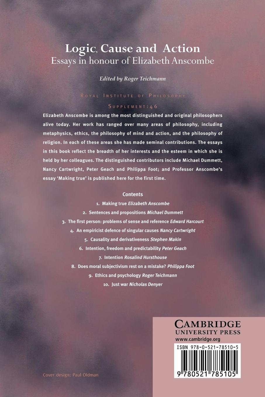 Rückseitencover Logic, Cause and Action