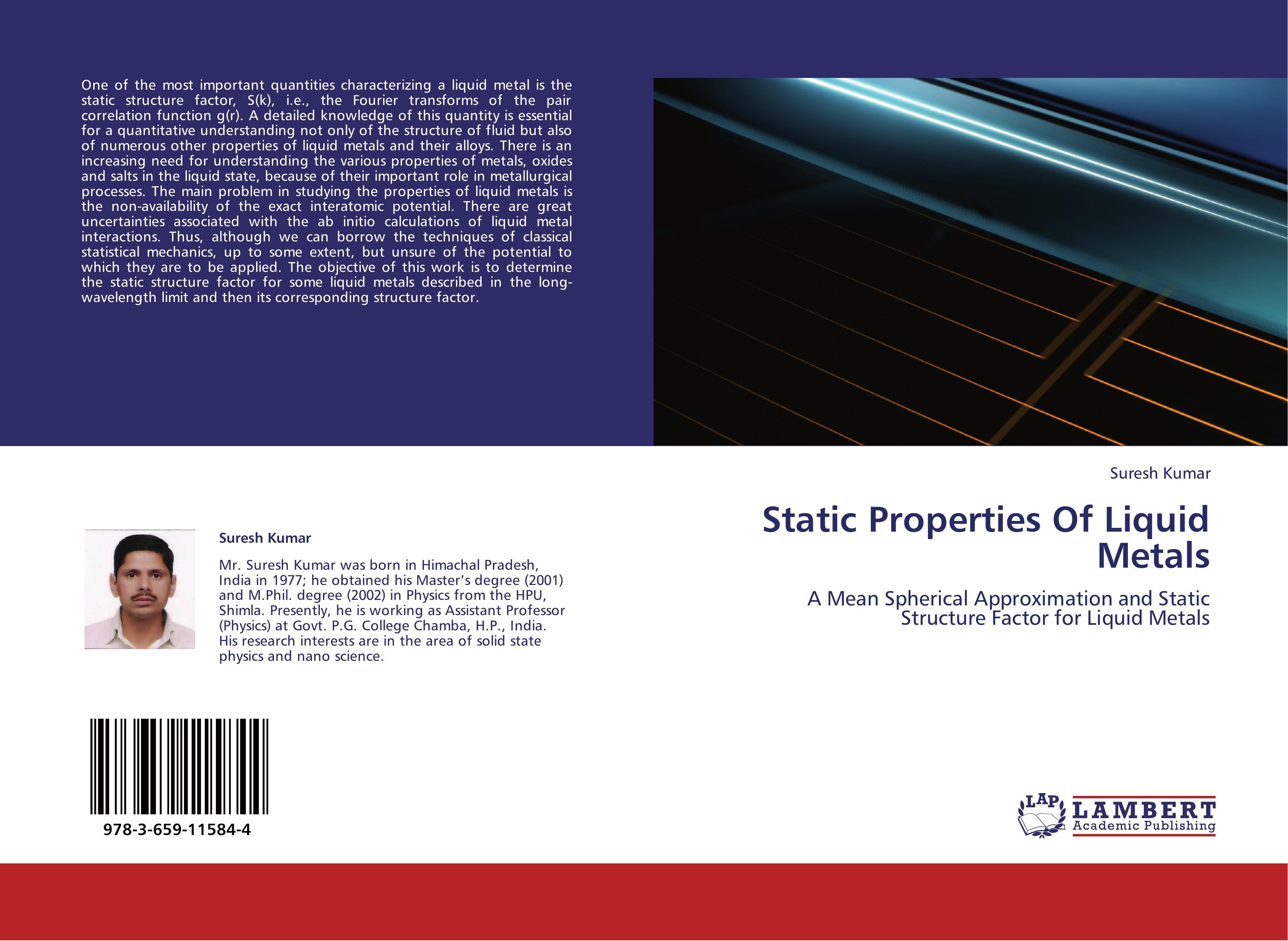 Vorderes Coverbild Static Properties Of Liquid Metals