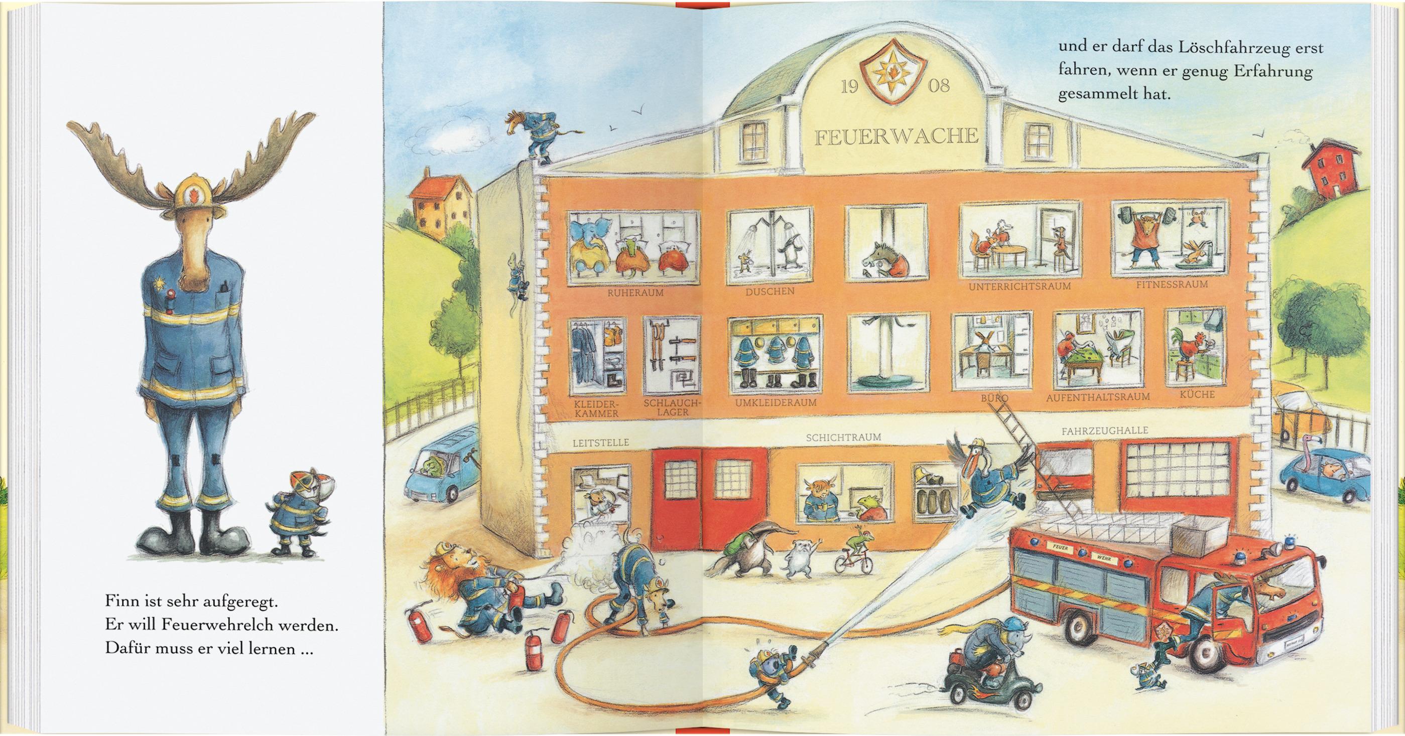 Beispielinhalt (Bild) Finn, der Feuerwehrelch