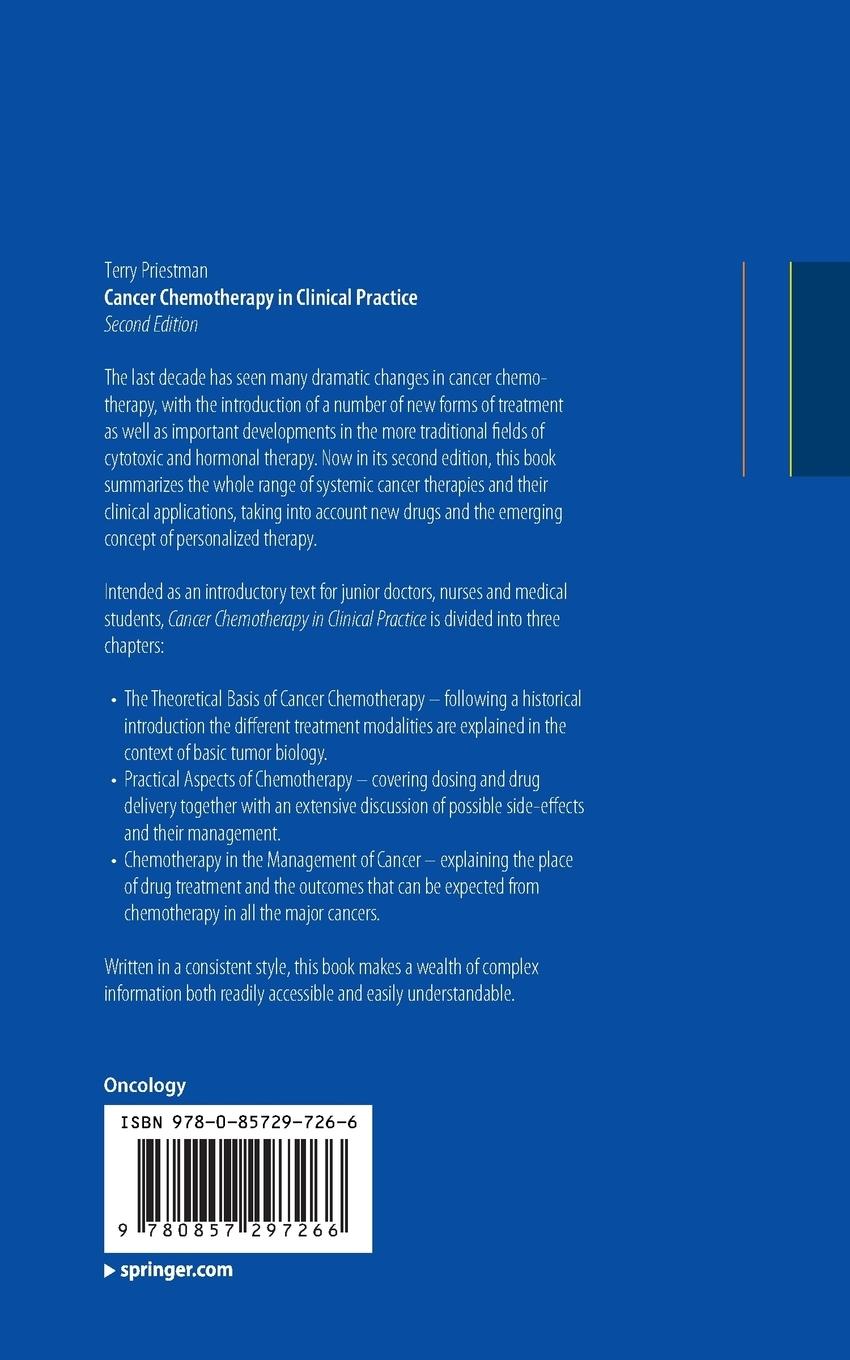 Rückseitencover Cancer Chemotherapy in Clinical Practice
