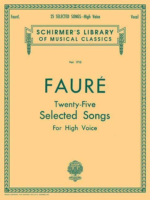 Vorderes Coverbild 25 Selected Songs: Schirmer Library of Classics Volume 1713 High Voice