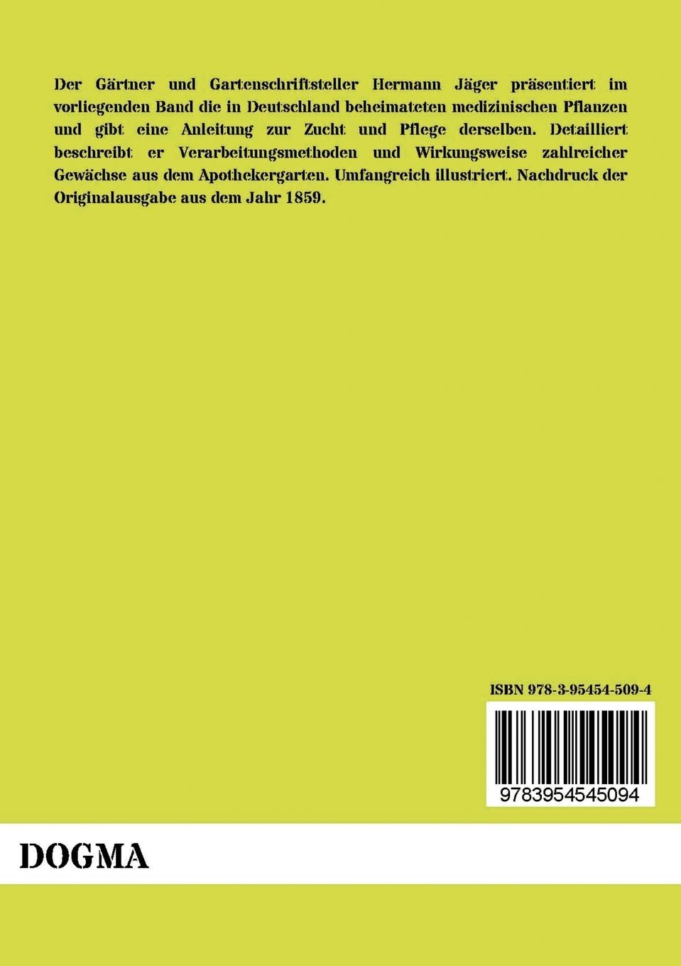Rückseitencover Der Apothekergarten