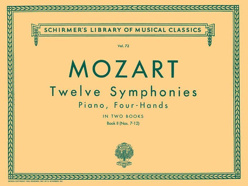 Vorderes Coverbild 12 Symphonies - Book 2: Nos. 7-12: Schirmer Library of Classics Volume 72 Piano Duet