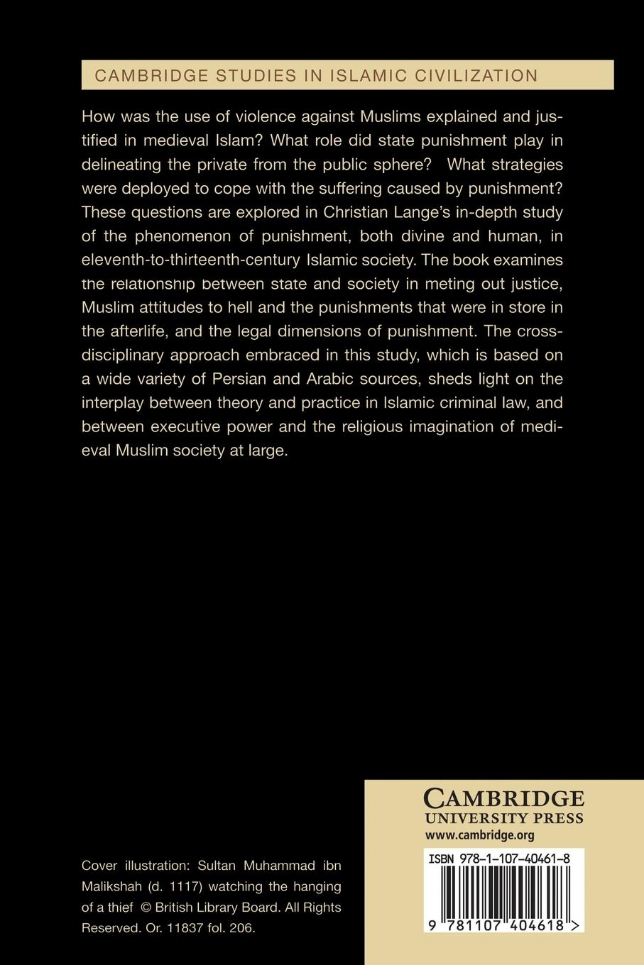 Rückseitencover Justice, Punishment and the Medieval Muslim Imagination