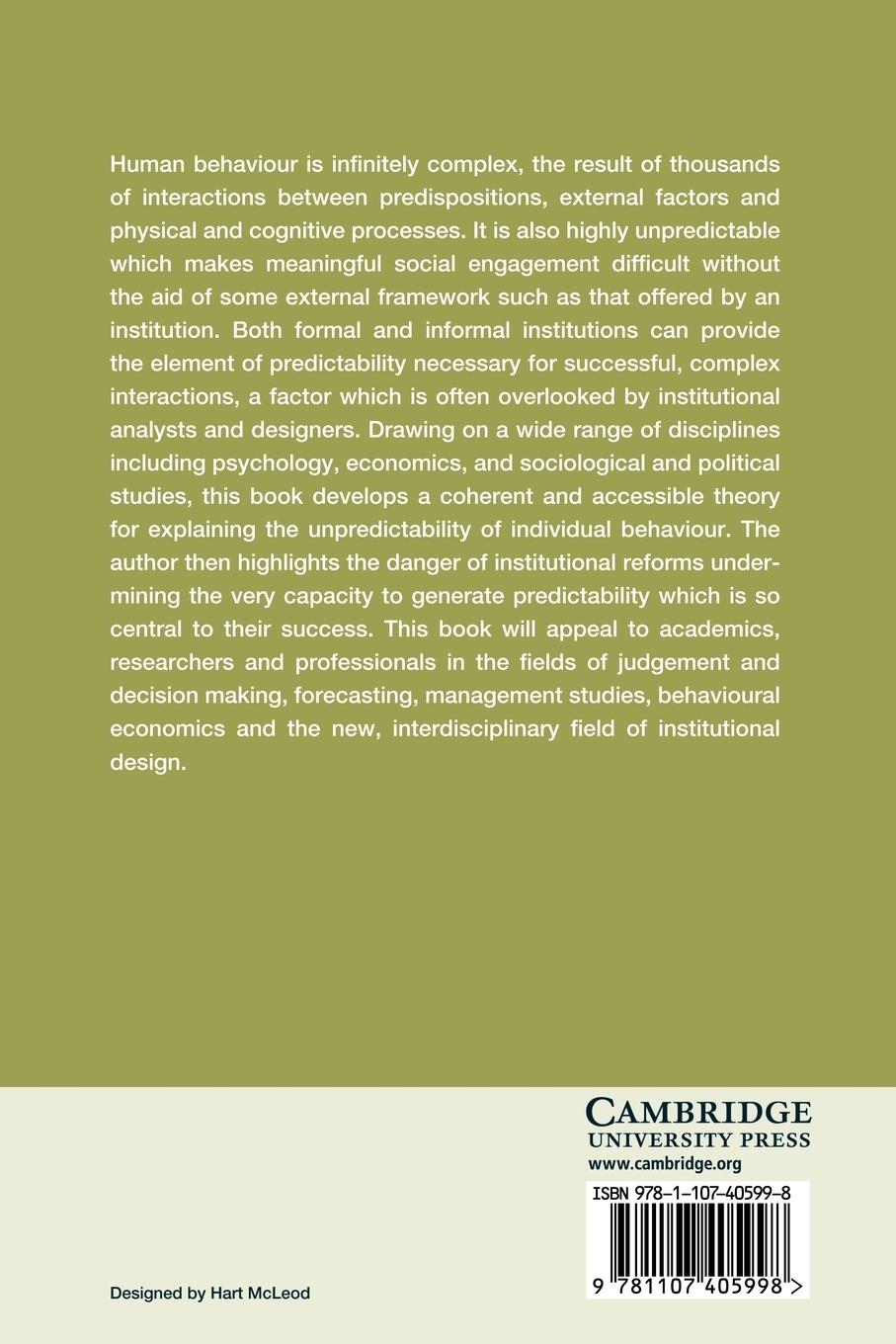 Rückseitencover Generating Predictability