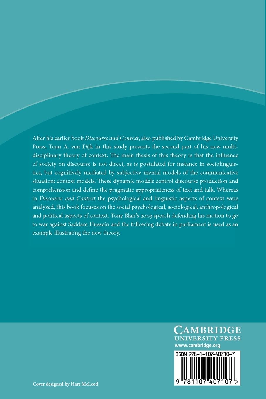 Rückseitencover Society and Discourse