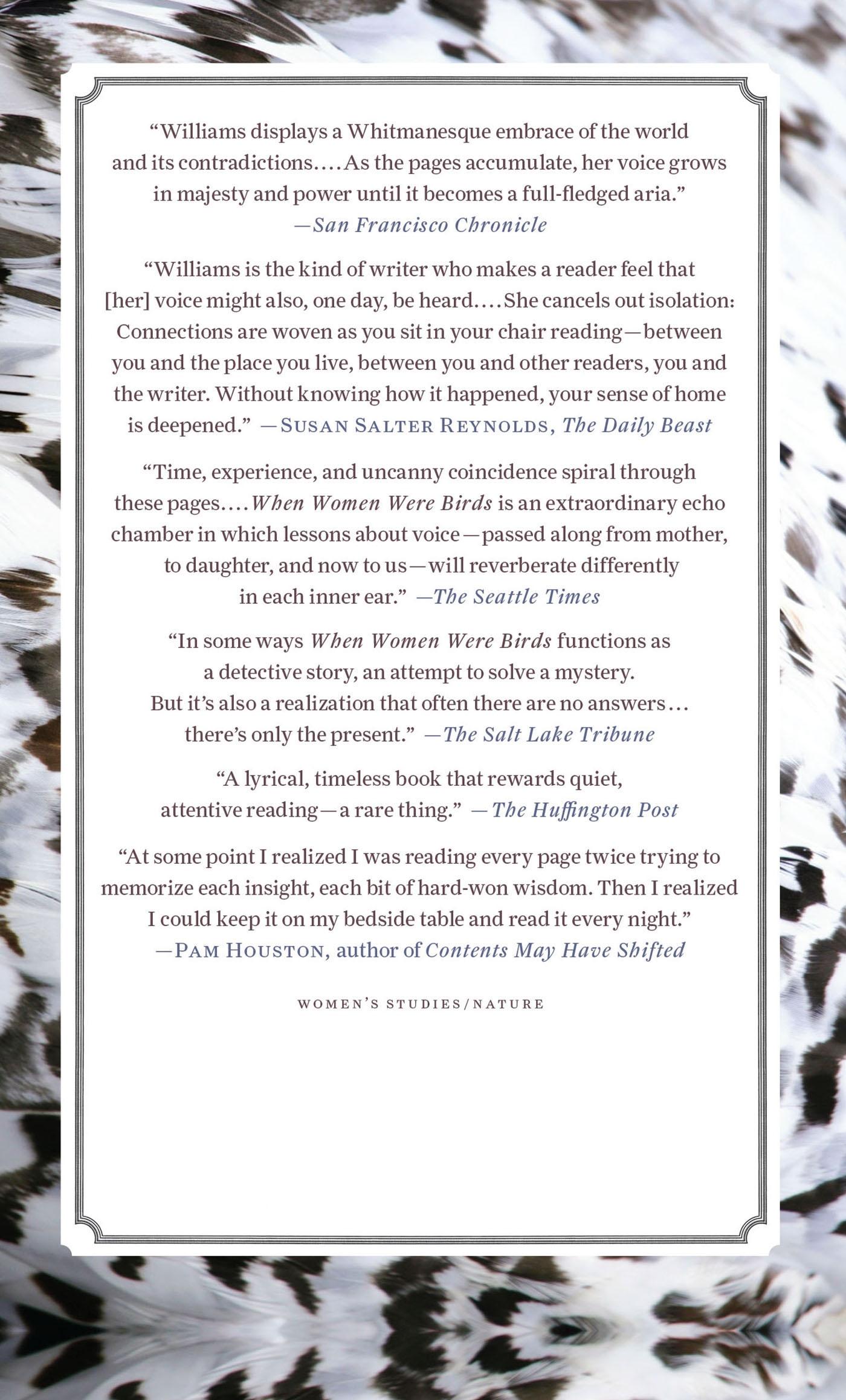 Rückseitencover When Women Were Birds