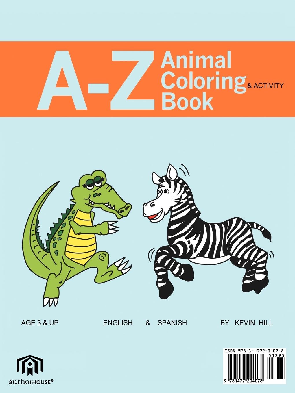 Rückseitencover A - Z Animal Coloring & Activity Book
