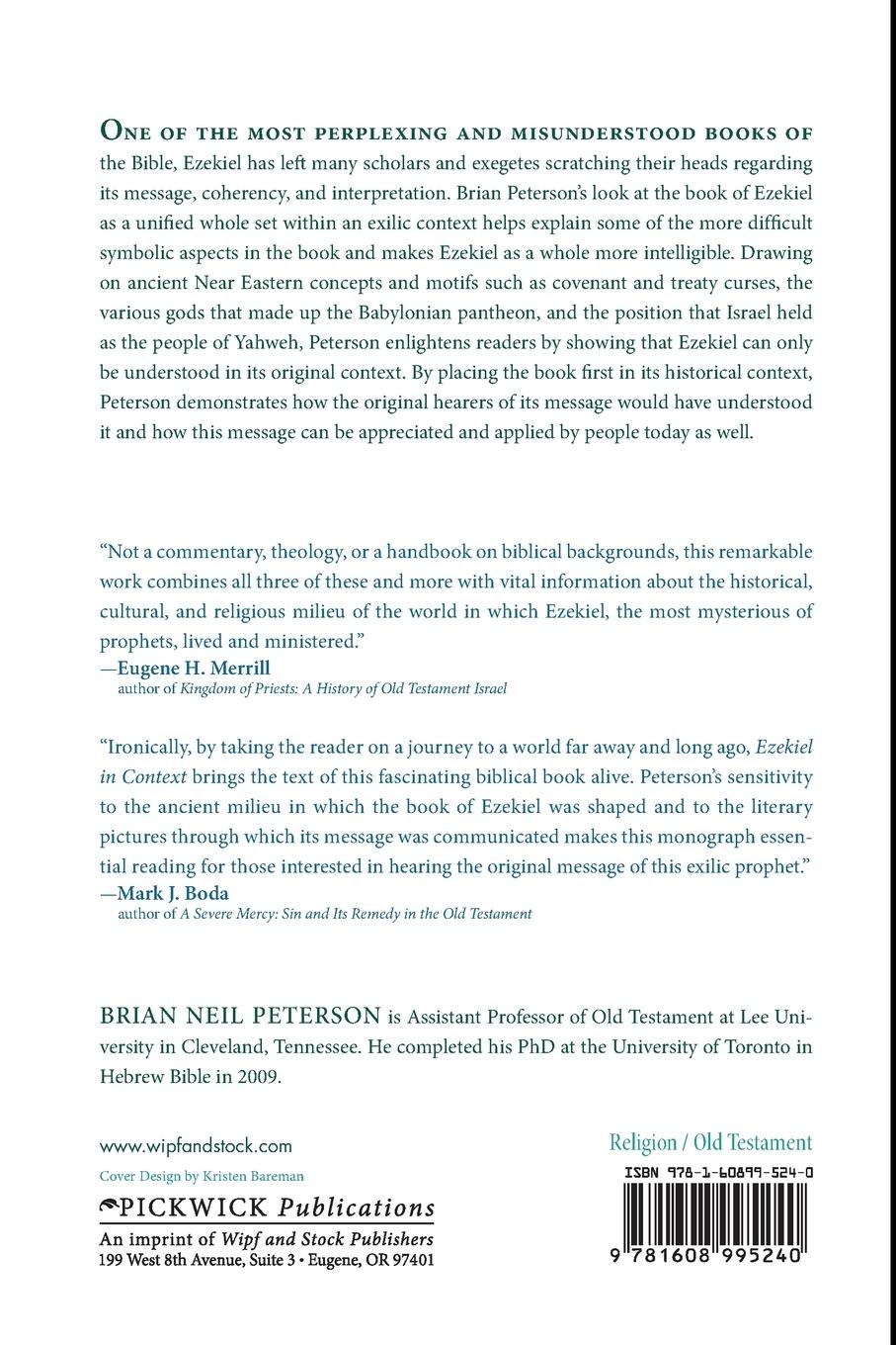 Rückseitencover Ezekiel in Context