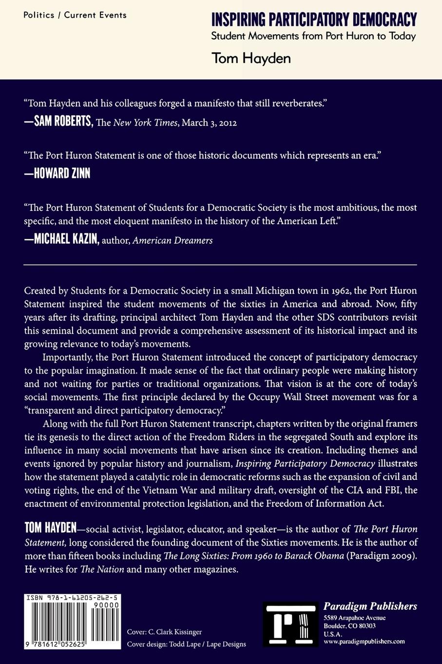 Rückseitencover Inspiring Participatory Democracy