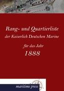 Vorderes Coverbild Rang- und Quartierliste der Kaiserlich Deutschen Marine für das Jahr 1888
